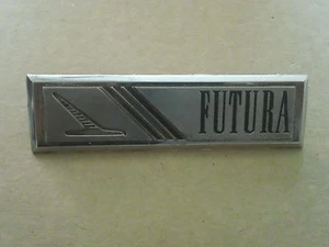 Vintage Futura Ford Falcon Emblem Sign Badge Nameplate Script Metal Ornament - Picture 1 of 2