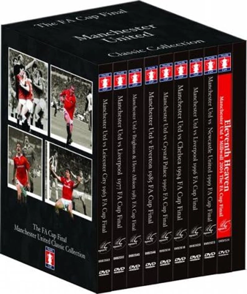 MANCHESTER UNITED FA CUP FINALS VICTORY FROM 1963 TO 2004 DVD BOX SET New UK R2 - Image 1 of 1
