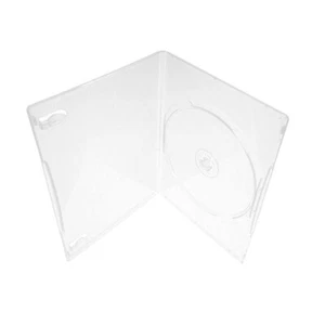 100 Transparente Transparente 7mm Delgado Único CD DVD Estuche de Almacenamiento Caja al Mayor - Imagen 1 de 3