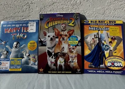 Lot Of 3 Childrens DVD's Disney New Sealed Happy Feet 2, Megamind, Beverly Hills - Image 1 of 4