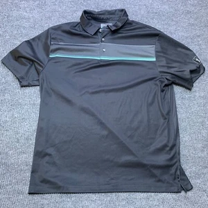 Camisa polo para hombre PGA Tour extra grande gris a rayas logotipo de golf - Imagen 1 de 10