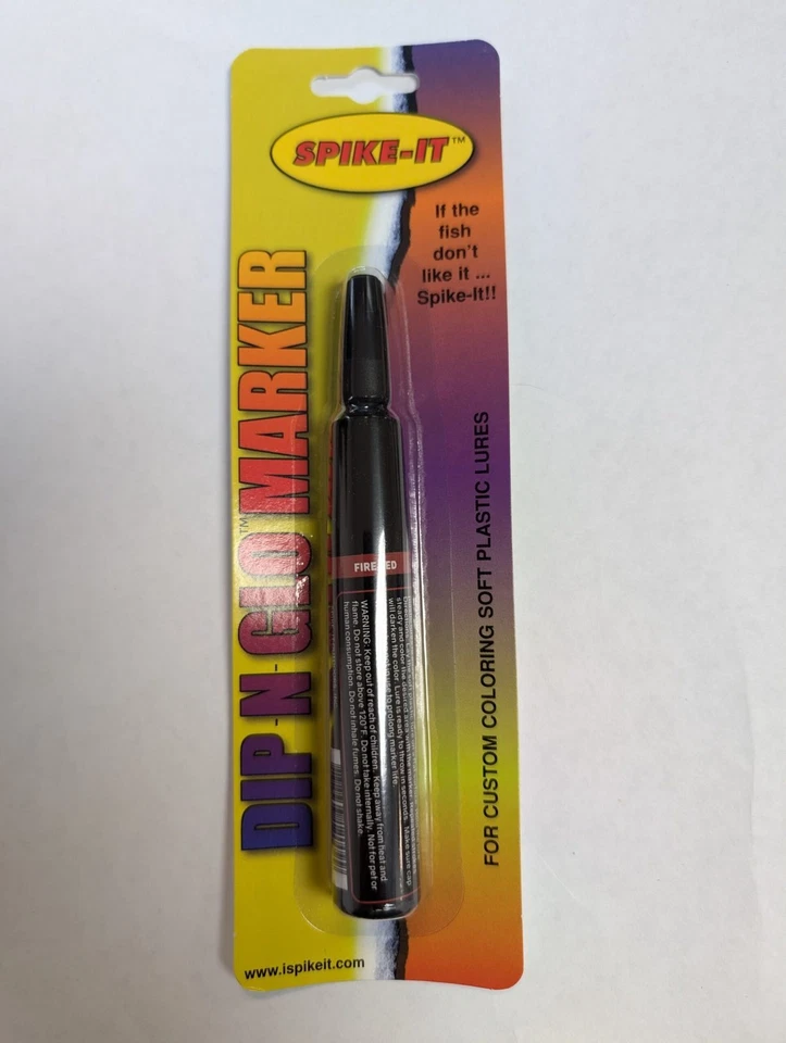 SPIKE-IT DIP-N-GLO GAMEFISH SCENTED MARKER FIRE RED - Image 1 of 1