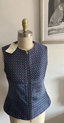 NWT Ports 1961 Vest Blue, Navy, Red Size 40 US 8 Short Double Zipper Thick $895 - Image 1 of 4