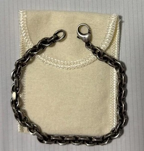 James Avery Men’s Sterling Silver Forged Cable Link Bracelet. New No Tags Or Box - Picture 1 of 4