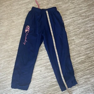 Canterbury of New Zealand navy blue Open Hem Track  girls pants size small - Picture 1 of 6