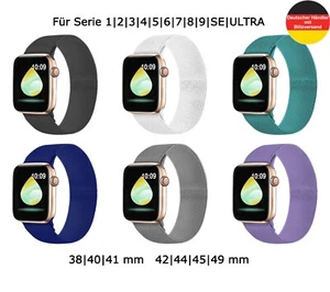 Nylonowa pętla sportowa bransoletka kompatybilna z zegarkiem Apple Watch 1-7 8 9 SE ULTRA iWatch - Zdjęcie 1 z 24
