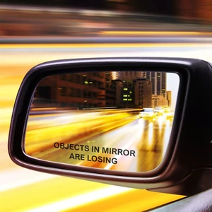 Set of 2 - Objects in Mirror are Losing - Car Wing Mirror Vinyl Decal Sticker - Picture 1 of 4