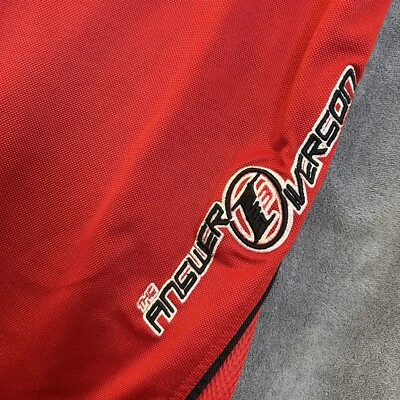 Vintage Y2K NBA Men's XXL Reebok Allen Iverson The Answer Red Basketball Shorts - Image 1 of 4