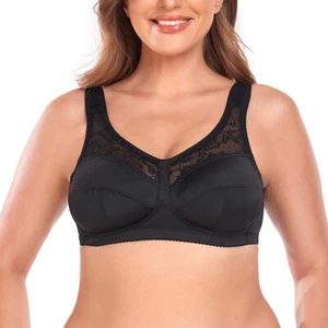 Women's Full Coverage Plus Size Comfort Minimizer Bra Wirefree Non Padded ABCDGH - Picture 1 of 38