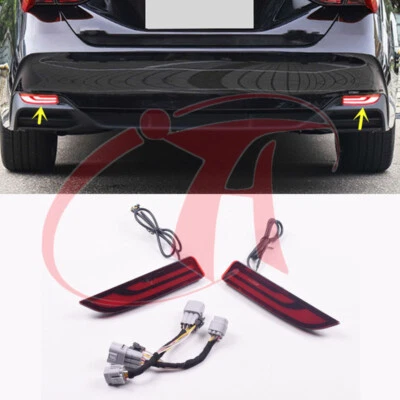 1 par de luces de freno LED de parachoques trasero con giro dinámico para Toyota Avalon 2019-2021 Foto 1 de 4