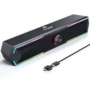Bluetooth Computer Speakers for Desktop with Clear Sound Flowing LED Computer... - Picture 1 of 7