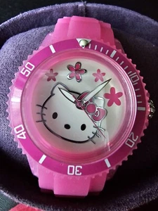 Authentic Kimora Lee Simmons Hello Kitty Sapphire Crystal Collectible JellyWatch - Picture 1 of 19