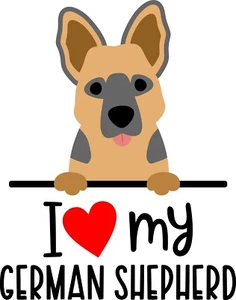 I love my German Shepherd Handtuch / Geschirrtuch / Dekotuch - Bild 1 von 1