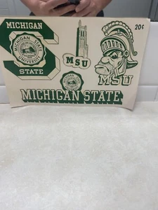 Calcomanías Angelus vintage de la Universidad Estatal de Michigan - Imagen 1 de 7