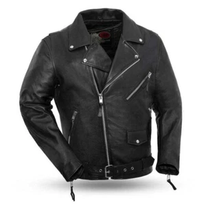 First Manufacturing Fillmore Vintage Style Leather Motorcycle Jacket 3XL NEW - Picture 1 of 10