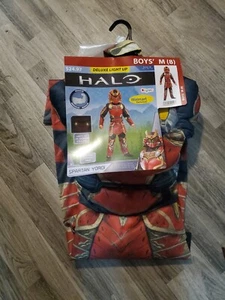 Red Spartan Classic Muscle Halo Infinite Halloween Boy Costume M 8 - Picture 1 of 4