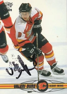 Valeri Bure signed 2000-01 Pacific card Calgary Flames autograph Canadiens BENT - Picture 1 of 1