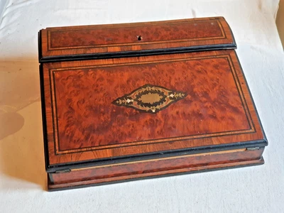 ECRITOIRE DE VOYAGE NAPOLEON III MARQUETERIE BOULLE XIXEME SIECLE - Photo 1/4