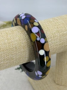 CARLOS SOBRAL resin spotted bangle bracelet pop art - Picture 1 of 8