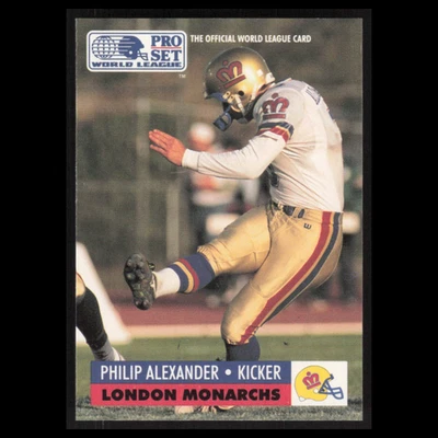 Philip Alexander #71 1991 Pro Set WLAF London Monarchs Football Card NFL NM - Image 1 of 3
