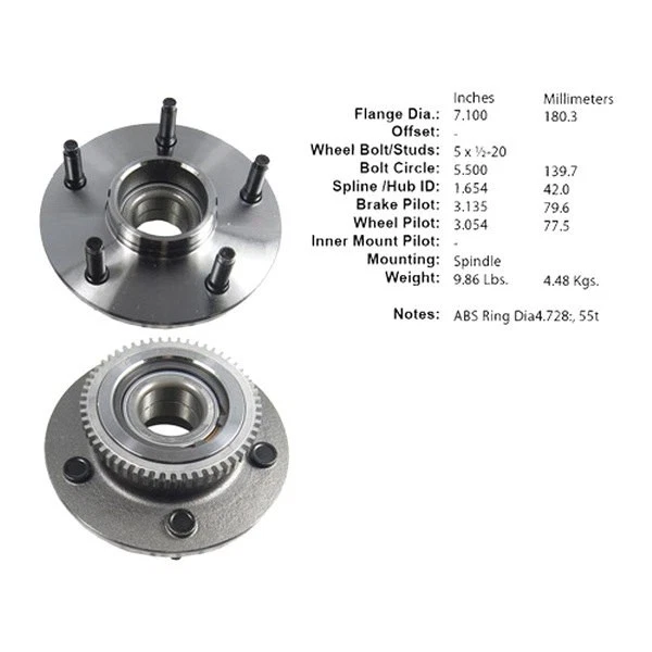 For Dodge Ram 1500 00-01 Wheel Bearing and Hub Assembly C-Tek Front Passenger - Image 1 of 1