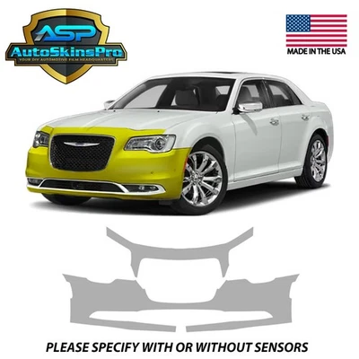 Película transparente de protección de pintura para parachoques delantero precortado 15-22 Chrysler 300 PPF Foto 1 de 4