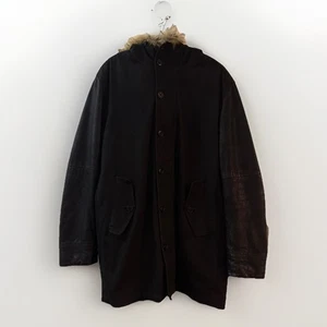 Chaqueta Parka Archive John Varvatos EE. UU. Cuero/Cera Algodón Piel Talla L - Imagen 1 de 9