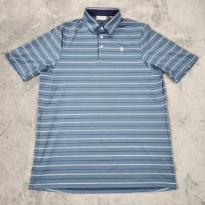 Polo KJUS uomo M blu a righe manica corta golf leggera performance - Foto 1 di 13