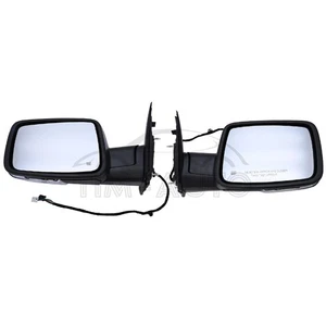 2Pcs Power Heated Turn Signal Puddle Light Side Mirrors For 13-18 Ram 1500 2500 - Picture 1 of 9