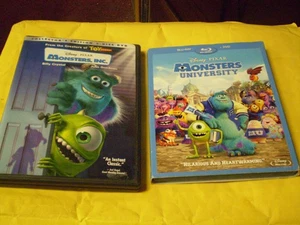 (2) Disney Pixar Monsters Inc. Blu-Ray/DVD Lot: Monsters, Inc. + University - Picture 1 of 1