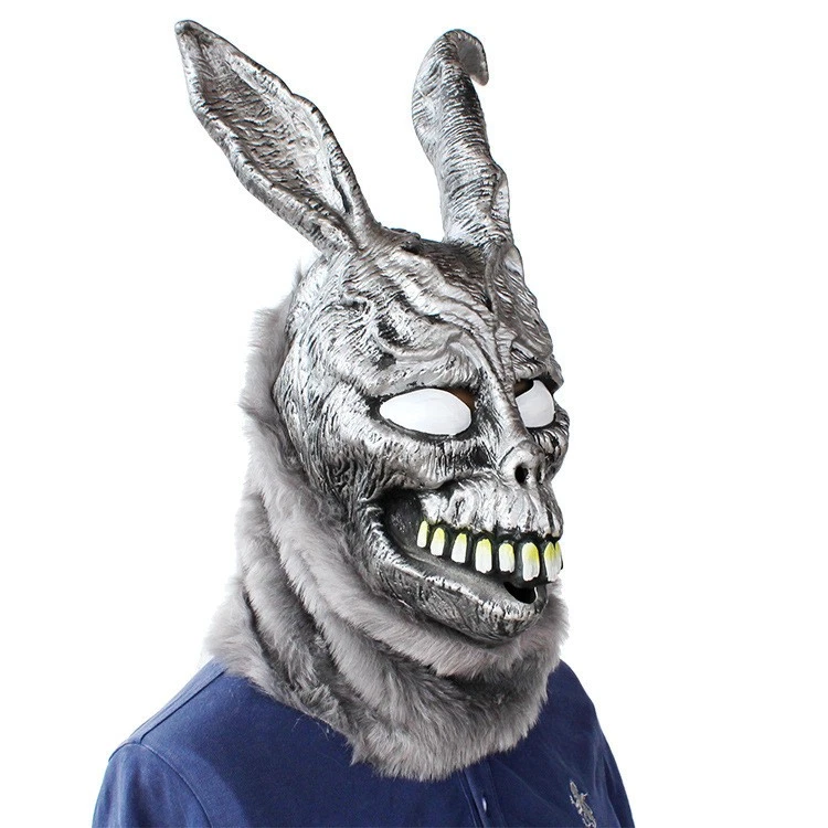 Dressmeup Halbmaske Black Bunny – Schwarze Hasen-Maske Mit Langen Ohren Für Halloween & Karneval