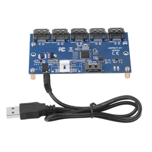 Port Multiplier Riser Card Hub Adapter Card 1 To 5 Port Converter CB - Afbeelding 1 van 8