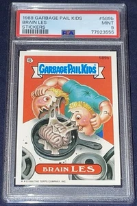 1988 Garbage Pail Kids 15th Series NDC #589b Brain Les PSA 9 MINT Os15 - Picture 1 of 2
