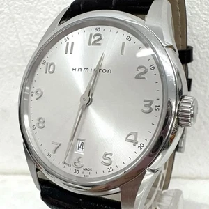 Hamilton Jazzmaster Thinline H385110 MenS Watch Quartz Stainless Steel Silver - Picture 1 of 18