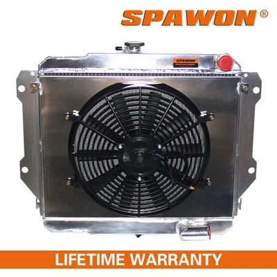 SPAWON Radiator+Fan Shroud For Daihatsu Rocky Diesel 2.8L 2.0L 4cyl 1984-1998 MT - image 1 of 4