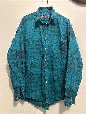 Vintage Marlboro Classics Button Down Geometric Western Shirt Men's Green XL - Image 1 of 4