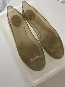 Marc Jacobs Shoes Flats Jelly PVC Cut Out Bow EUR 39 UK 6 - Picture 1 of 5