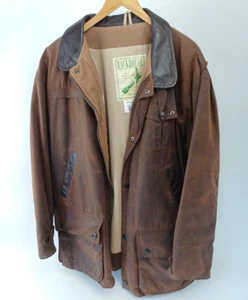 Barbour Backhouse A1550 Bushman Waxed Jacket XL Brown Vintage New Zealand - Picture 1 of 16