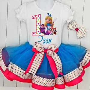 ALICE BAKERY 3 Piece Birthday Ribbon Tutu Outfit | Ribbon Tutu, Tshirt & Bow - Picture 1 of 1