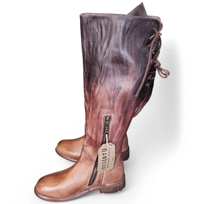 Botas de montar Bed Stu MANCHESTER Ombre de cuero hasta la rodilla talla 7 zapatero nuevas con etiquetas Foto 1 de 4