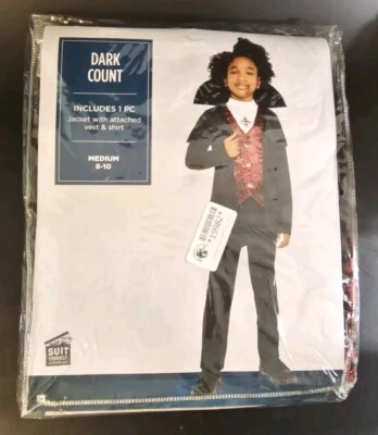 Disfraz de Halloween Drácula Vampiro Mediano 8-10 Conde Oscuro Niños Niños  Foto 1 de 4