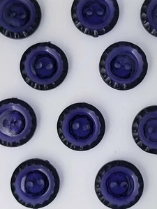 SIZE 24L - 5/8", CRYSTAL BUTTON, EGGPLANT, 1 GROSS, SHINY FINISH - Picture 1 of 1