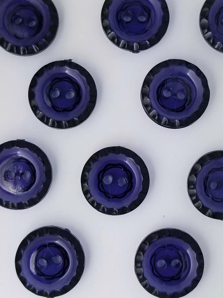 SIZE 24L - 5/8", CRYSTAL BUTTON, EGGPLANT, 1 GROSS, SHINY FINISH - Image 1 of 1