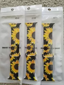 Silicone Sport Band Strap For Apple Watch 42/44 mm 3 Bands - Picture 1 of 6