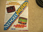 Original  Ad 11- 8 '' Crossed Swords 2020 Baseball Neo Geo Snk  Game Flyer