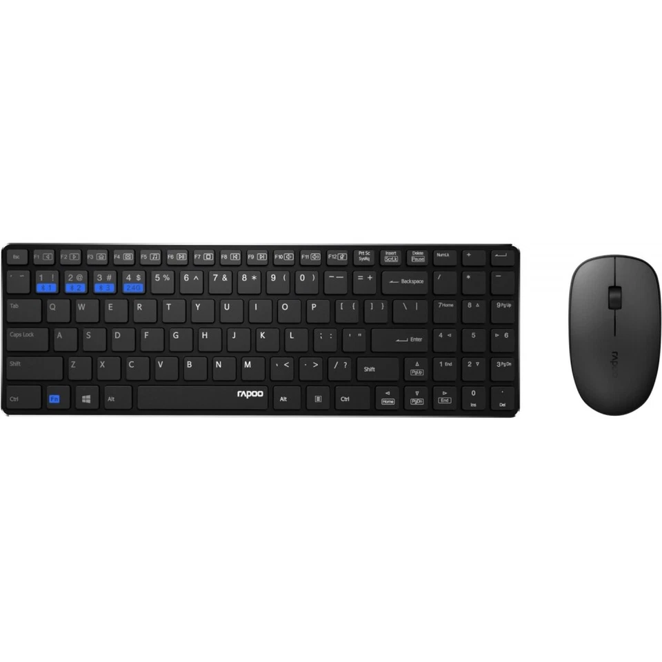 Rapoo 9300M Kabelloses Maus-Tastatur Set - Schwarz
