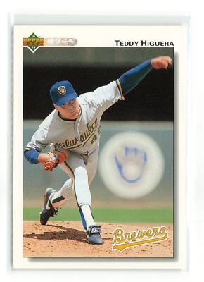TEDDY HIGUERA #138 1992 UPPER DECK BREWERS - Image 1 of 2