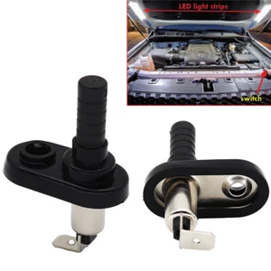 2X Universal Car Truck Boat Door Jamb Dome Light Hood Flange Mount Pin Switch - Picture 1 of 10