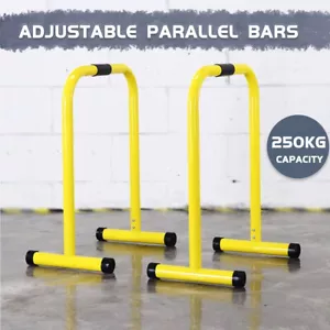 Home Gym Chin Up Dip Parallel Bar Dips Exercise Push Pull Up Cross Stand Station - Picture 1 of 7