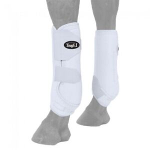 Tough 1 Extreme Sport Boots in WHITE Size Medium REARS horse tack 64-18000R
